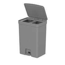Lixeira Pedal trium 15 + 15 Litros com aro divisor Cozinha