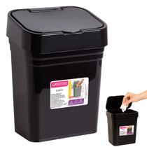 Lixeira Pia Compacta Resistente 2,8L Tampa Removivel Preto Lixeira Pia Compacta Resistente 2,8L Tampa Removivel Preto