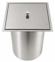 Lixeira Pia Cozinha Embutir 5 Litros Inox Quadrada Escovada Lixeira Pia Cozinha Embutir 5 Litros Inox Quadrada Escovada