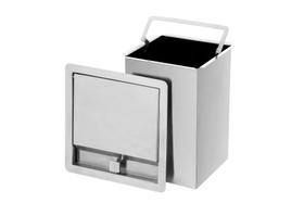 Lixeira Pia Cozinha Embutir Granito Em Inox Quadrada Não Enferruja 5L