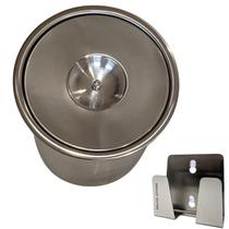 Lixeira Pia Cozinha Embutir No Granito Em Inox 5lts 20X24 CM 5 litros e Porta Esponja em Inox 304