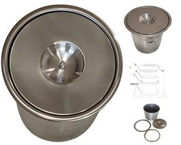 Lixeira Pia Cozinha Embutir No Granito Em Inox 5lts 20X24 CM - LOJASARAH