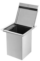 Lixeira Pia Cozinha Granito Em Inox Quadrada Não Enferruja 4L