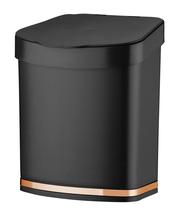 Lixeira pia de cozinha eleganza 2,5 litros preta/rose - future