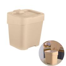 Lixeira Pia de Cozinha Slim Compacta 2,5 Lts Com Tampa Uz