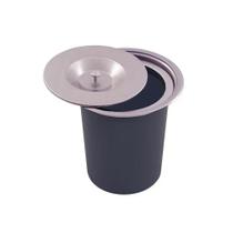 Lixeira Pia Embutir 5 Litros Tampa Inox Escovado - Kzi Lixeira Pia Embutir 5 Litros Tampa Inox Escovado - Kzi