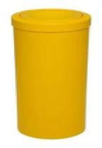 Lixeira Plástica 22 Litros Com Tampa Meia Esfera Flip Top