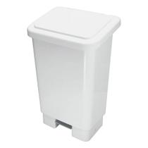 Lixeira Plástica 25 Litros Retangular Branco Com Pedal