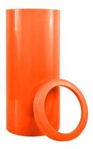 Lixeira Plástica 50 Litros 30X70 Com Aro Plástico - Laranja Lixeira Plástica 50 Litros 30X70 Com Aro Plástico - Laranja