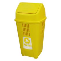 Lixeira Plastica 50l Reciclavel Amarelo Metal - PLASVALE Lixeira Plastica 50l Reciclavel Amarelo Metal - PLASVALE