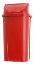 Lixeira Plástica 60 Litros Basculante Vai E Vem Vermelho