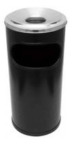 Lixeira Plástica com Aro de Alumínio 22 Litros - Cinzeiro Integrado