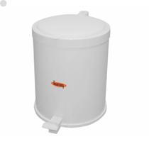 Lixeira Plástica Com Pedal 12 litros Branca Guarany