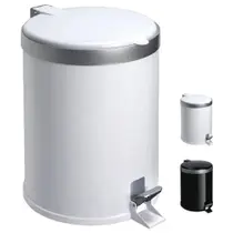 Lixeira Plastica com Pedal 12 Litros Branca - Viel