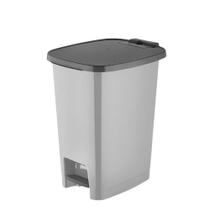 Lixeira Plástica com Pedal 25L Slim Branca Cozinha Banheiro - Mood Lixeira Plástica com Pedal 25L Slim Branca Cozinha Banheiro - Mood