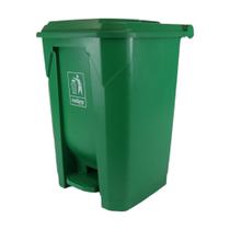 Lixeira Plástica com Pedal 50L Verde Grande Áreas Externas - Nobre Lixeira Plástica com Pedal 50L Verde Grande Áreas Externas - Nobre