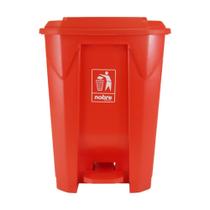 Lixeira Plástica com Pedal 50L Vermelha Grande Áreas Externas - Nobre Lixeira Plástica com Pedal 50L Vermelha Grande Áreas Externas - Nobre