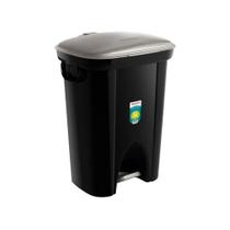 Lixeira Plástica Com Pedal Sanremo 36L Preta Lixeira Plástica Com Pedal Sanremo 36L Preta