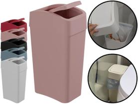 Lixeira Plástica Com Tampa Basculante Lavabo Cozinha Escritório Multiuso Cesto De Lixo 8 Litros Lixeira Plástica Com Tampa Basculante Lavabo Cozinha Escritório Multiuso Cesto De Lixo 8 Litros