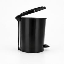 Lixeira Plástica Com Tampa E Pedal 7 Litros Banheiro Cozinha COR:PRETO