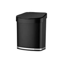 Lixeira plástica de 2,5l eleganza preta com tampa removivel - Future