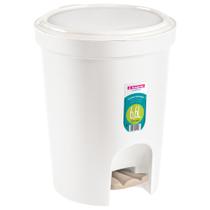 Lixeira Plástica Redonda com Pedal Branca 6,6L Sanremo Lixeira Plástica Redonda com Pedal Branca 6,6L Sanremo
