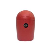 Lixeira Plástica Redonda Mini Tampa Basculante Cesto Lixo 1,2l Arcaplast Casa Lavabo Banheiro Pia 1,2 litros Compacta -