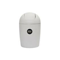Lixeira Plástica Redonda Mini Tampa Basculante Cesto Lixo 1,2l Arcaplast Casa Lavabo Banheiro Pia 1,2 litros Compacta -