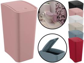 Lixeira Plástica Retangular Cesto De Lixo Com Tampa Click Lavabo Escritório Cozinha 8 Litros Astra Lixeira Plástica Retangular Cesto De Lixo Com Tampa Click Lavabo Escritório Cozinha 8 Litros Astra