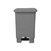 Lixeira Plástica Retangular com Pedal e Tampa Reforçada 25 litros Banheiro Casa Cozinha Reciclagem Pedaleira