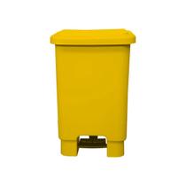Lixeira Plástica Retangular com Pedal e Tampa Reforçada 25 litros Banheiro Casa Cozinha Reciclagem Pedaleira