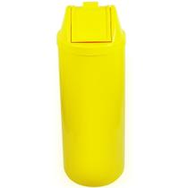Lixeira Plástico Amarelo 30x70cm 50 Litros Com Tampa Vai e Vem - EB-27AM - JSN