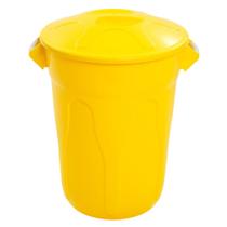 Lixeira Plástico Amarelo com Tampa Sobreposta de 100 Litros - CR100AM - JSN Lixeira Plástico Amarelo com Tampa Sobreposta de 100 Litros - CR100AM - JSN