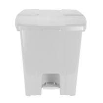Lixeira Plástico Quadrado com Pedal de 30 Litros Branco - P30B - JSN