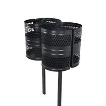 Lixeira Polônia 4 Cestos Parque Calçada Rua Tela Moeda 120cm Lixeira Polônia 4 Cestos Parque Calçada Rua Tela Moeda 120cm