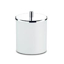 Lixeira PP Tampa Inox Branca 18,5x23 cm - 3400/202 - BRINOX