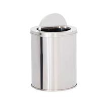 Lixeira Premium de Aço Inox Basculante 20x30 10 Litros Cor Prateado