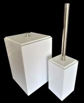 Lixeira PREMIUM esconde sacola + porta escova sanitária 4,5L acrílico Lixeira PREMIUM esconde sacola + porta escova sanitária 4,5L acrílico