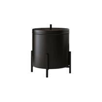 Lixeira Preta Cesto Banheiro 6 Litros Alumínio Suspensa Cozinha Escritório Level - ÉdeCasaMóveis