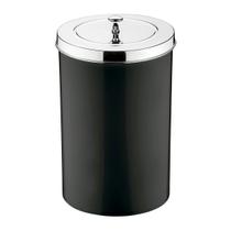 Lixeira Preta Com Tampa Metalizada 8 Litros Cesto De Lixo Grande Para Cozinha Banheiro Quarto Lavabo Decoração Organizador Lixeira Preta Com Tampa Metalizada 8 Litros Cesto De Lixo Grande Para Cozinha Banheiro Quarto Lavabo Decoração Organizador