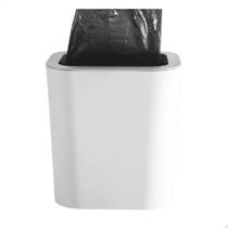 Lixeira Push Banheiro Cozinha Escritório Preta Branca 12L Lixeira Push Banheiro Cozinha Escritório Preta Branca 12L
