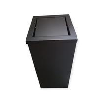 Lixeira Quadrada 30 Litros Inox Black fodco