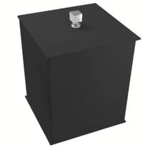 Lixeira Quadrada Acrilico Decor Duo Preta