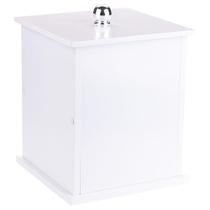 Lixeira Quadrada Branca Para Banheiro 26cm Capacidade 6,2l - Pontto Lavabo