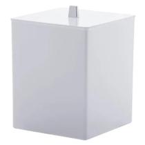 Lixeira Quadrada Branca Quadratta 7 Litros - Casambiente