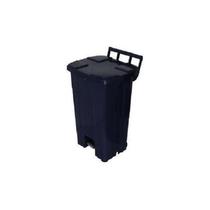 Lixeira Quadrada Com Pedal De 100 Litros Sem Rodas Preto
