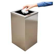Lixeira Quadrada De 36L Em Aço Inox Sem Tampa Modelo Aberto Lixeira Quadrada De 36L Em Aço Inox Sem Tampa Modelo Aberto