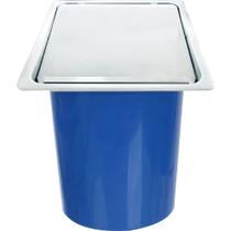 Lixeira Quadrada de Aço Inox para Embutir na Bancada 5 Litros - LIX-005 - STILLUS HOME