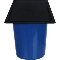 Lixeira Quadrada de Aço Inox para Embutir na Bancada 8 Litros Preta - LIX-008 - STILLUS HOME