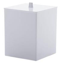 Lixeira Quadrada de Acrílico Branco Bagno 7L - PARAMOUNT